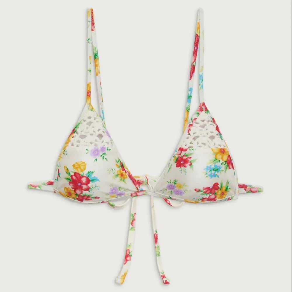 NWOT Frankies Tanner Shine Triangle Bikini Top